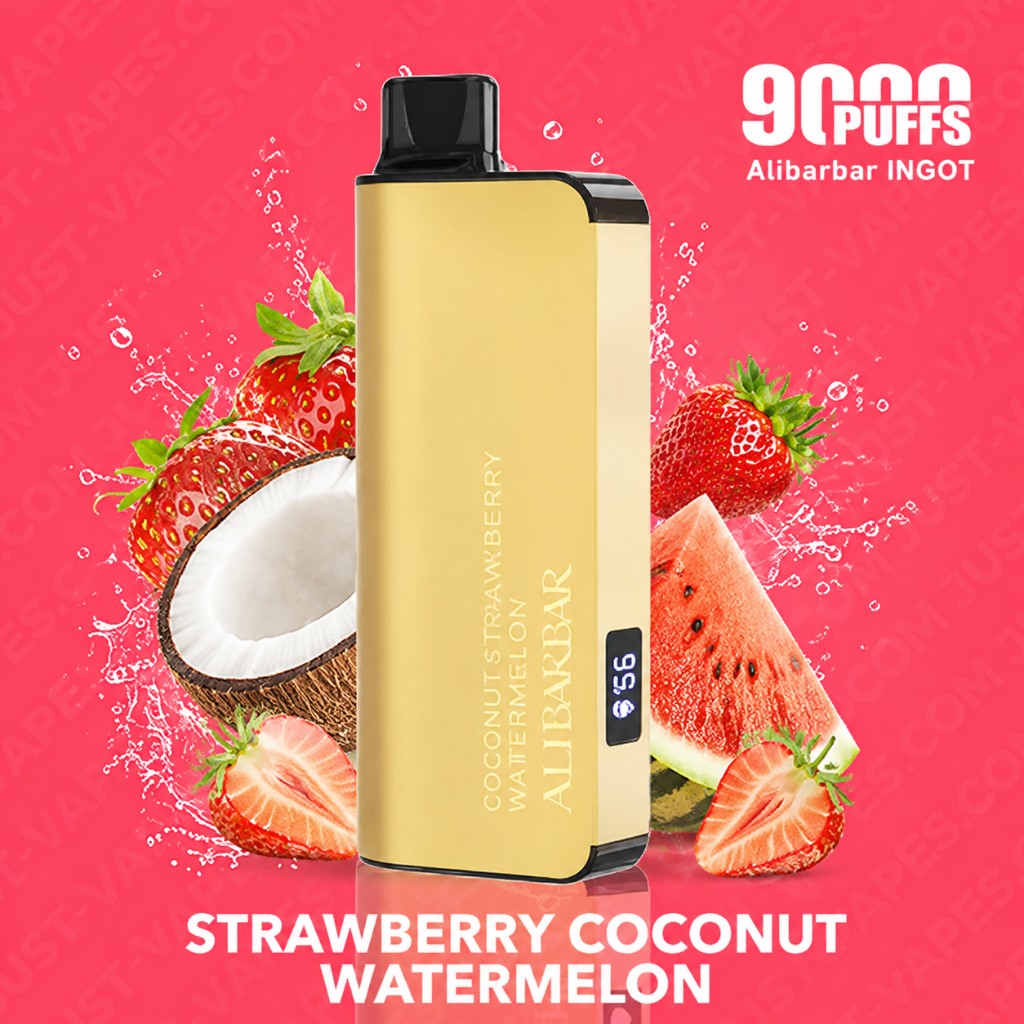 Strawberry Coconut Watermelon Alibarbar Ingot 9000 puffs flavor